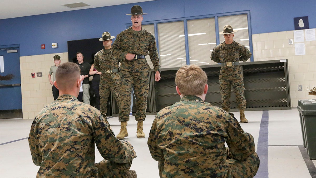 Sam Short during Parris Island boot camp