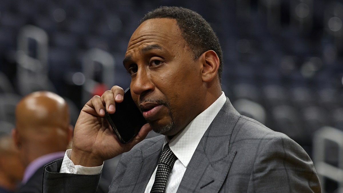 Stephen A Smith in the 2022 NBA Finals