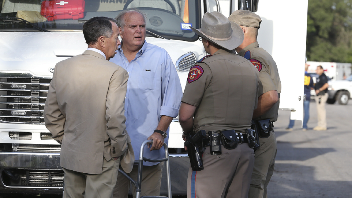 Uvalde Mayor Don McLaughlin seen during Robb Elementary shooting response