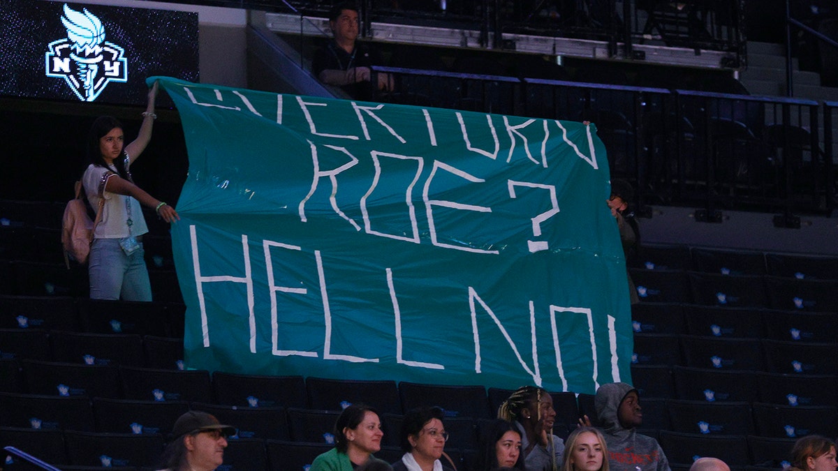 Pro-choice activists at WNBA game