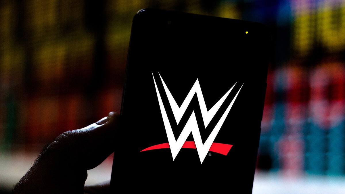 WWE logo on a phone