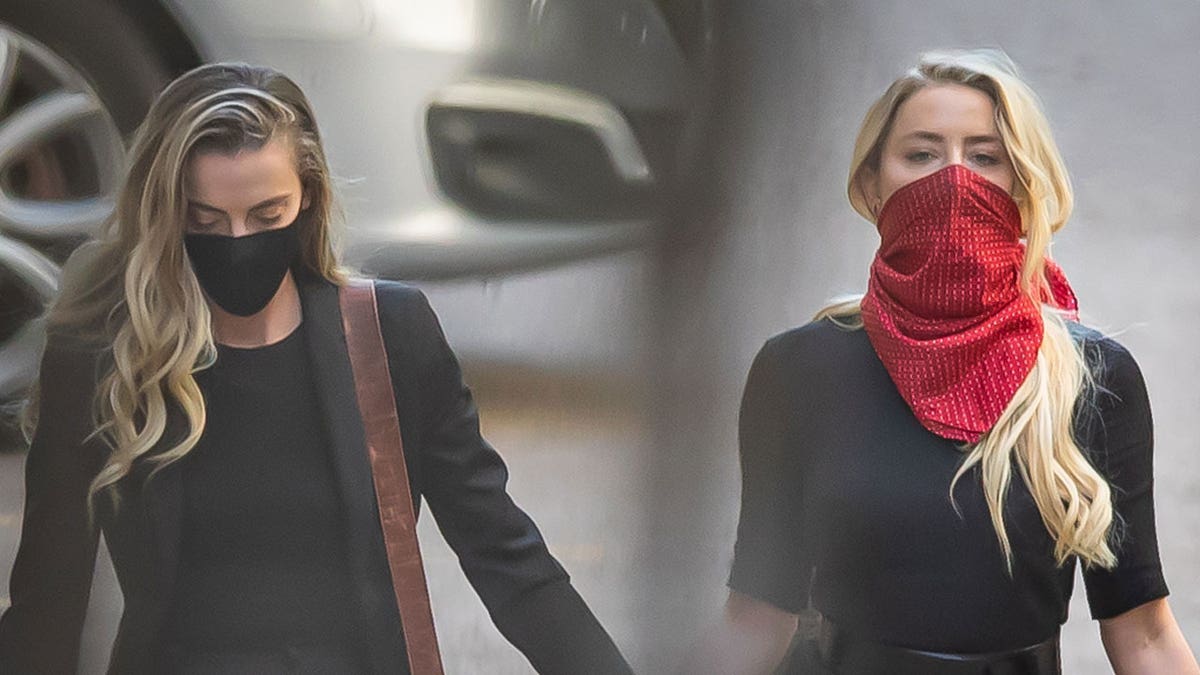 Amber Heard and Whitney Heard at court in UK
