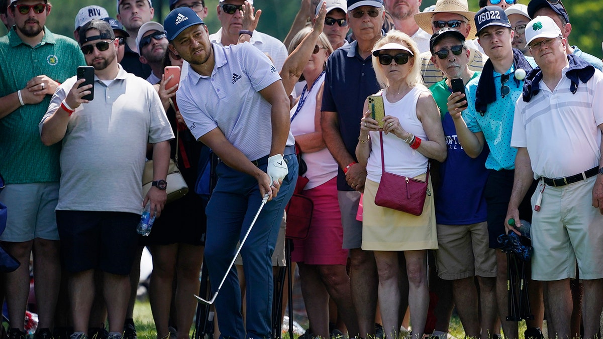 Xander Schauffele at hole two at Travelers