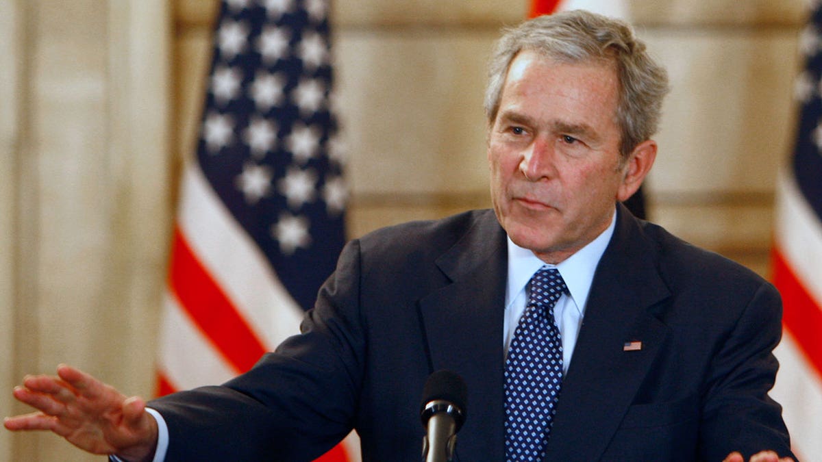 President George W. Bush gets shoes thrown at him