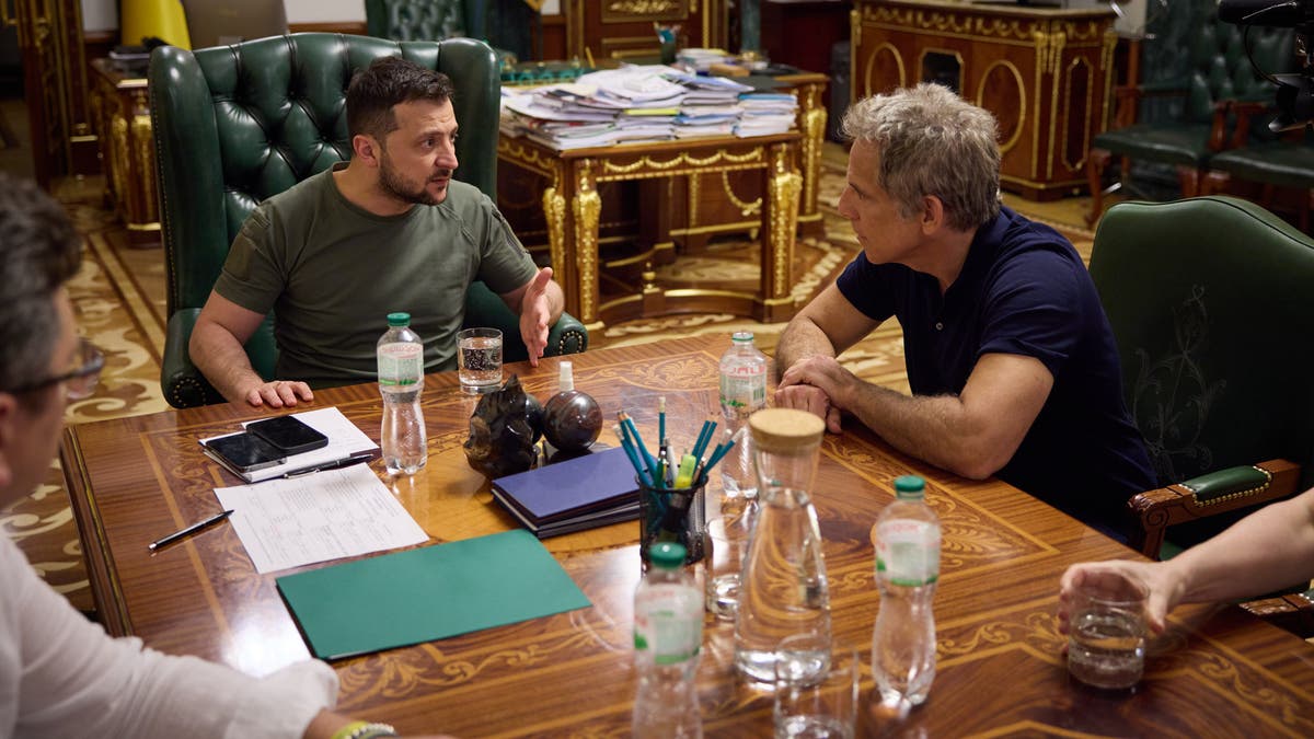 Ukraine President Volodymyr Zelenskyy and Ben Stiller