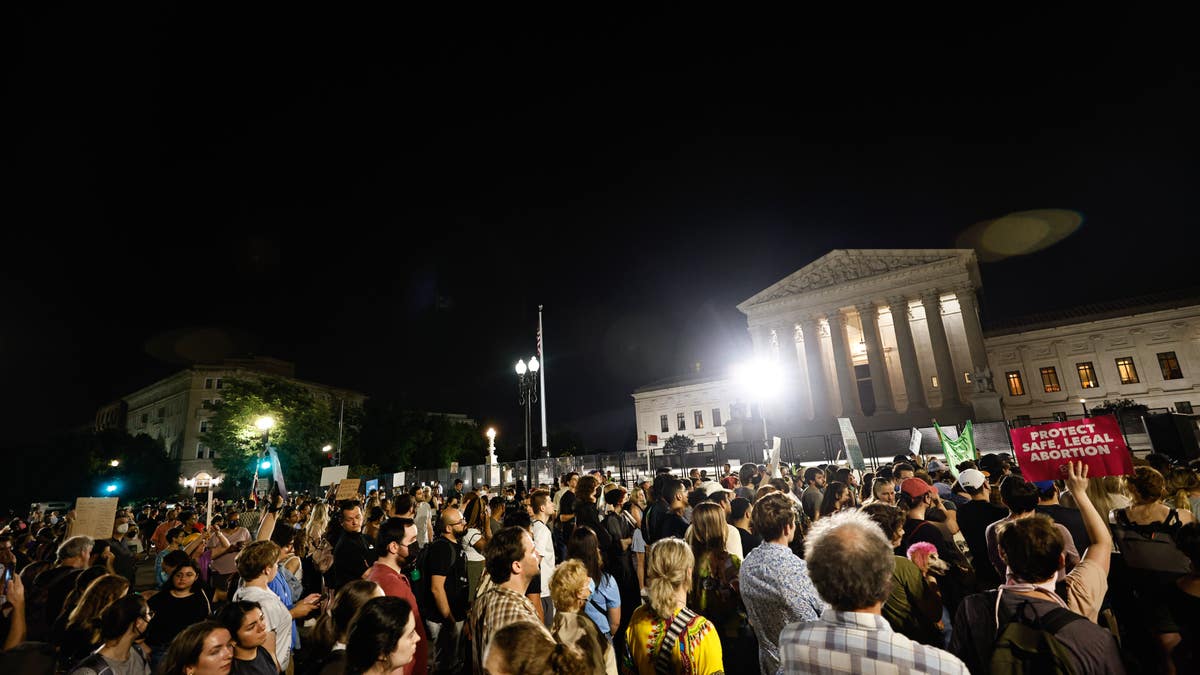 Protests outside the Supreme Court