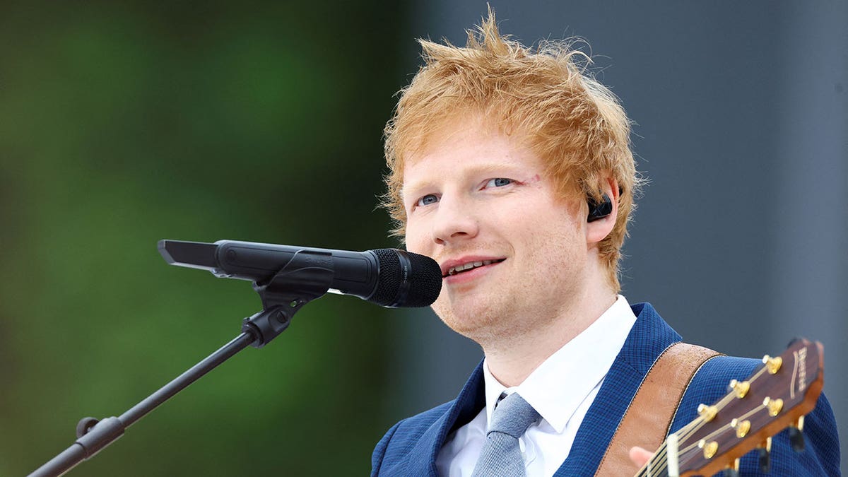 Ed Sheeran performs during pageant