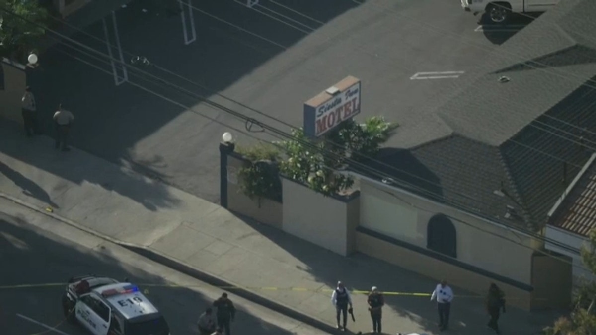 Aerials of El Monte police shooting scene
