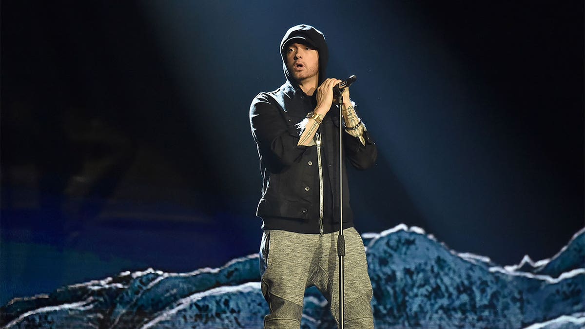 Eminem performing