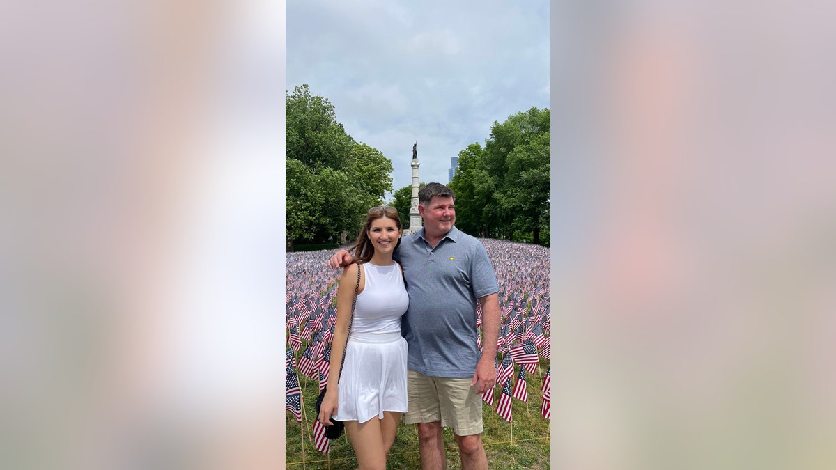 Emma Heussner with her dad