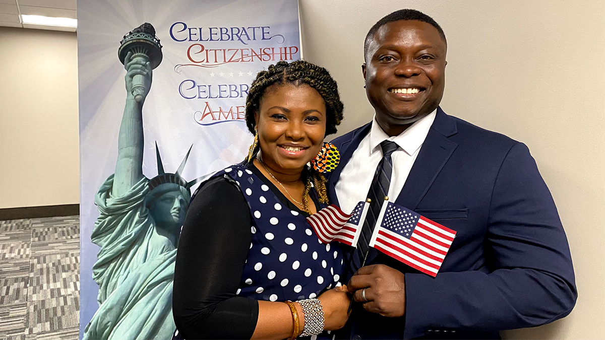 Ghanaian immigrant becomes American citizen