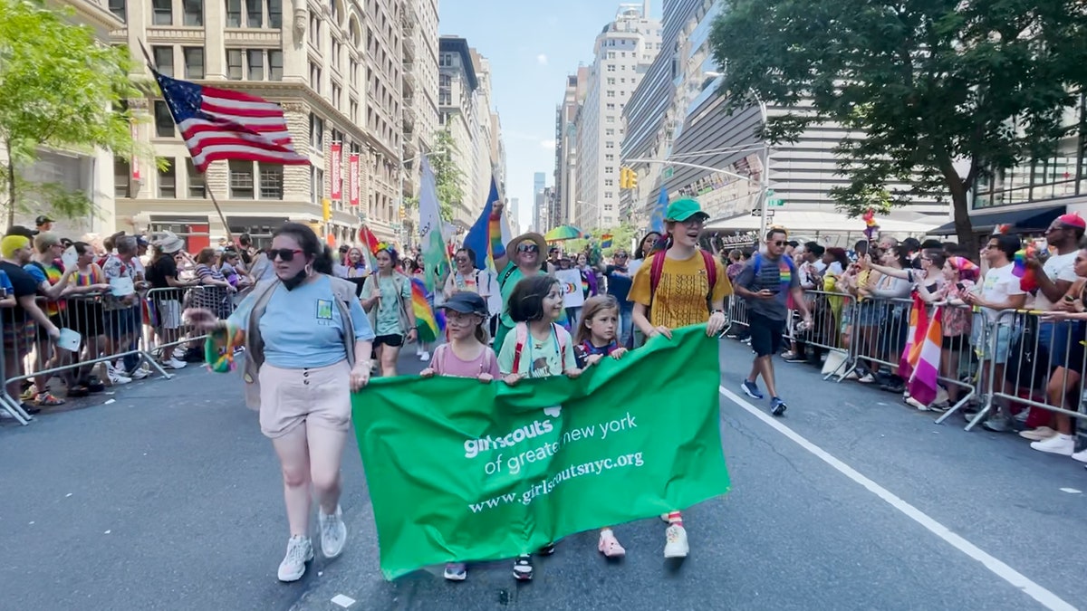 Girl Scouts of New York march in Pride
