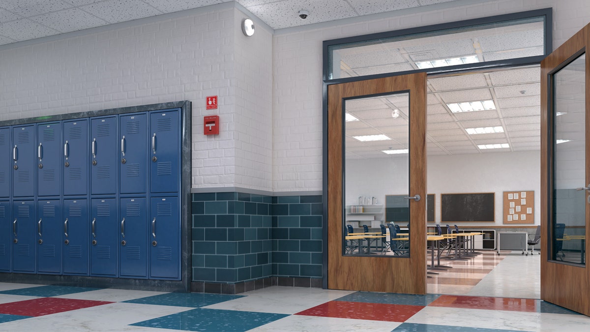 istock image of school lockers poway unified district 