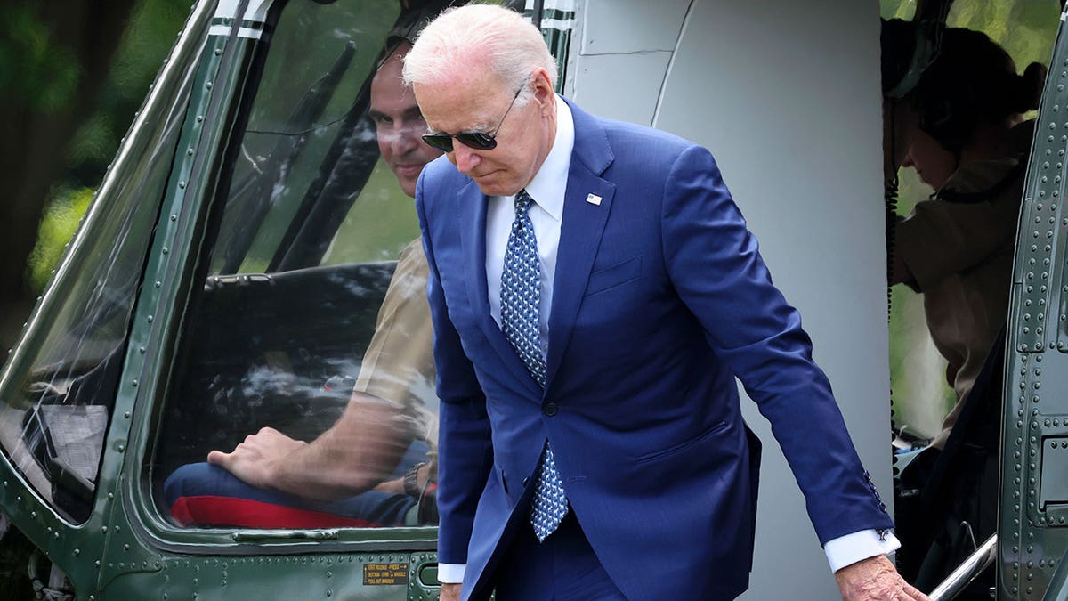 President Joe Biden returns to the White House on June 13, 2022, after spending the weekend in Delaware.  (Photo by Win McNamee/Getty Images)