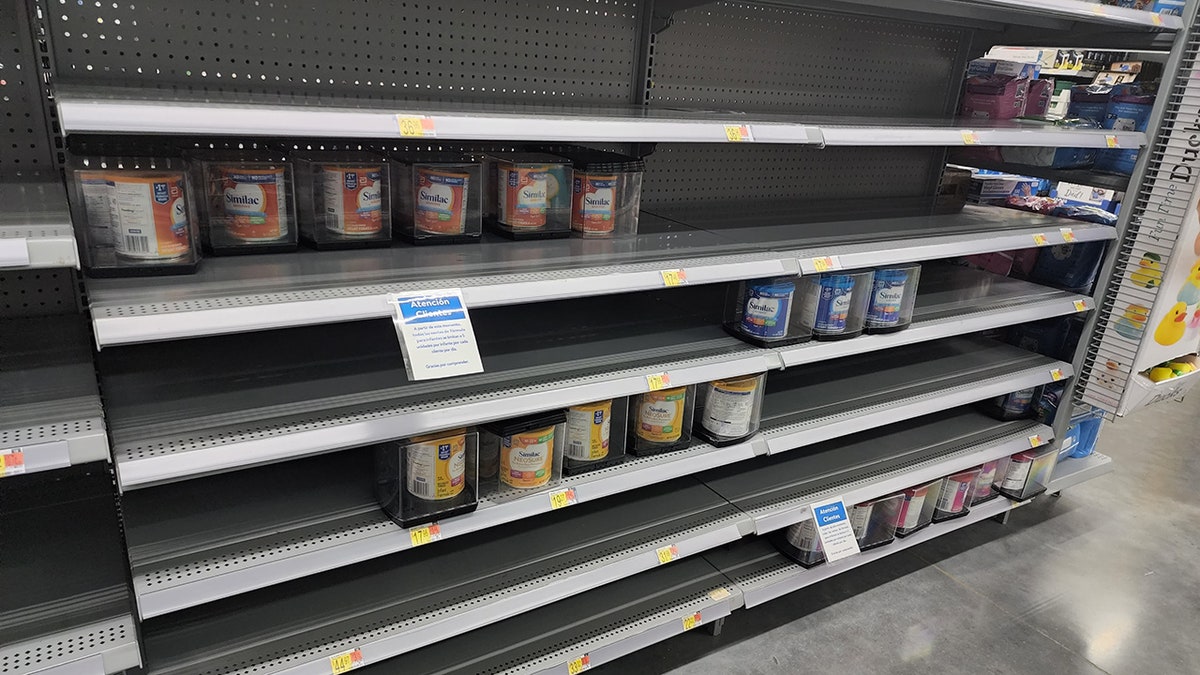 Bare baby formula shelves