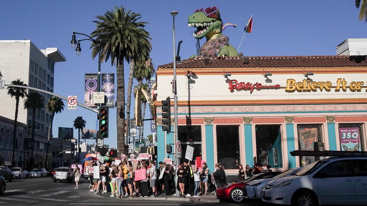 Los Angeles abortion protest Hollywood