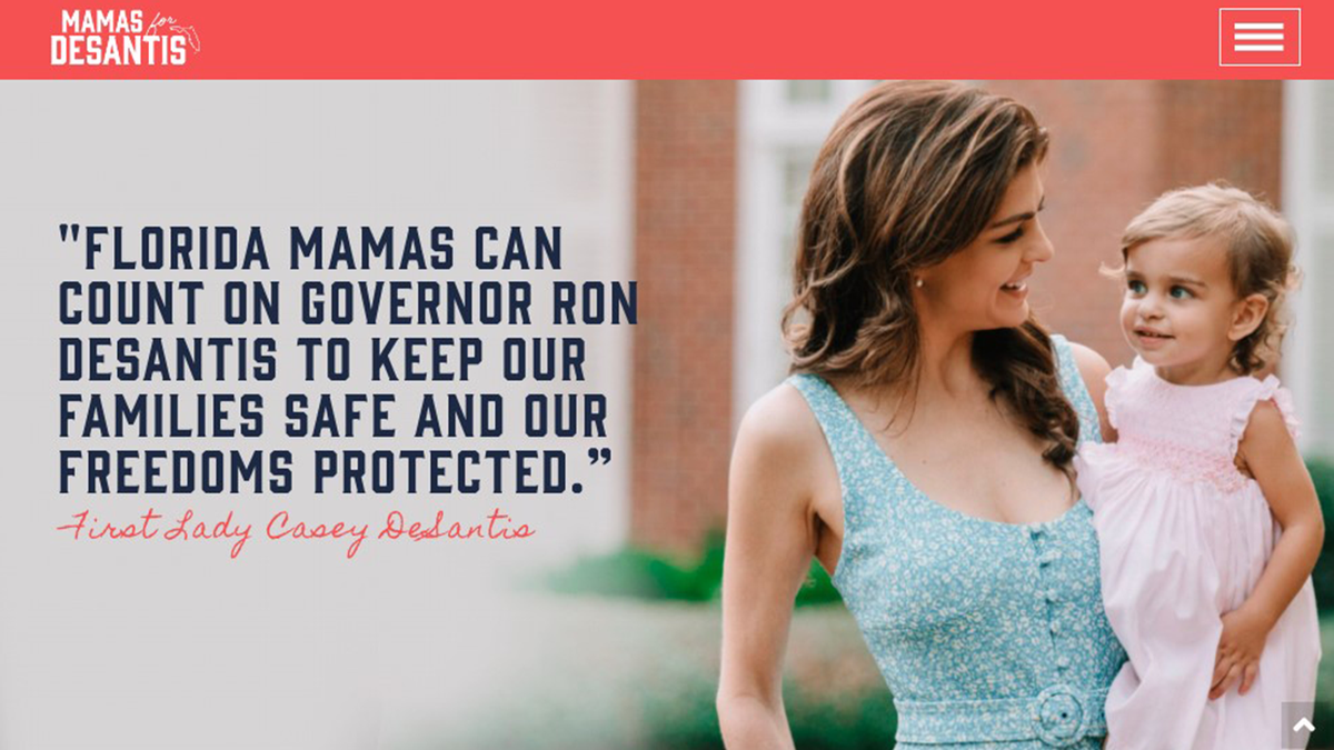 Mamas for DeSantis re-election website