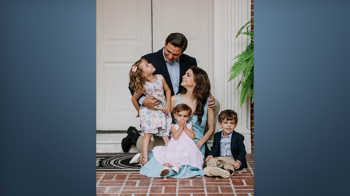 Governor Ron DeSantis and Casey DeSantis with kids