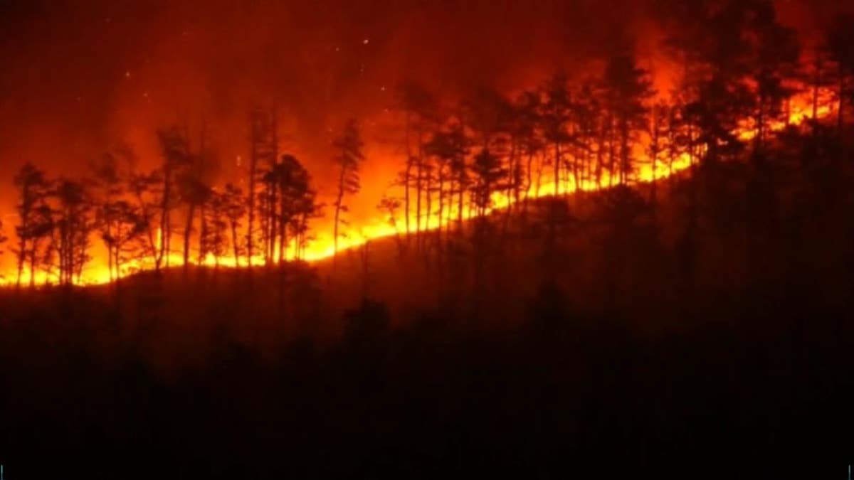 Wharton State Forest wildfire burning 