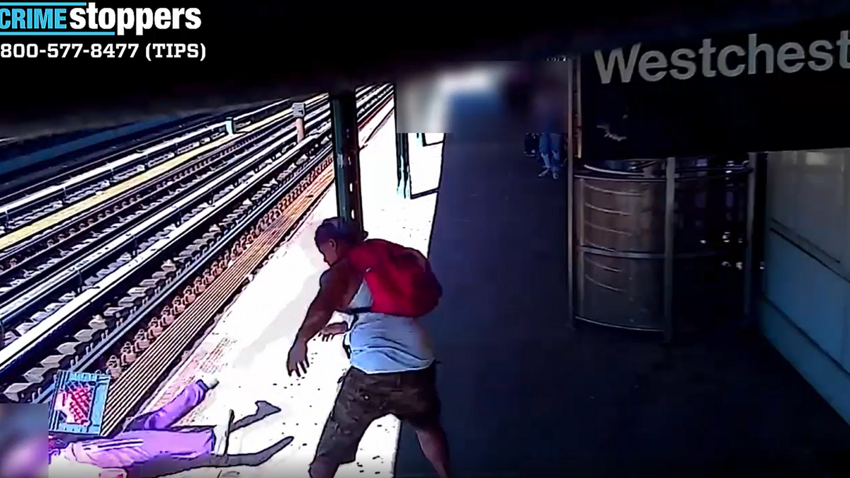 NYC suspect seen throwing woman onto subway tracks in broad-daylight caught-on-camera attack