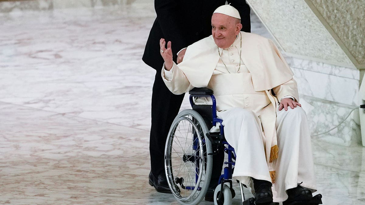 Pope Francis arrives at the Vatican on May 5