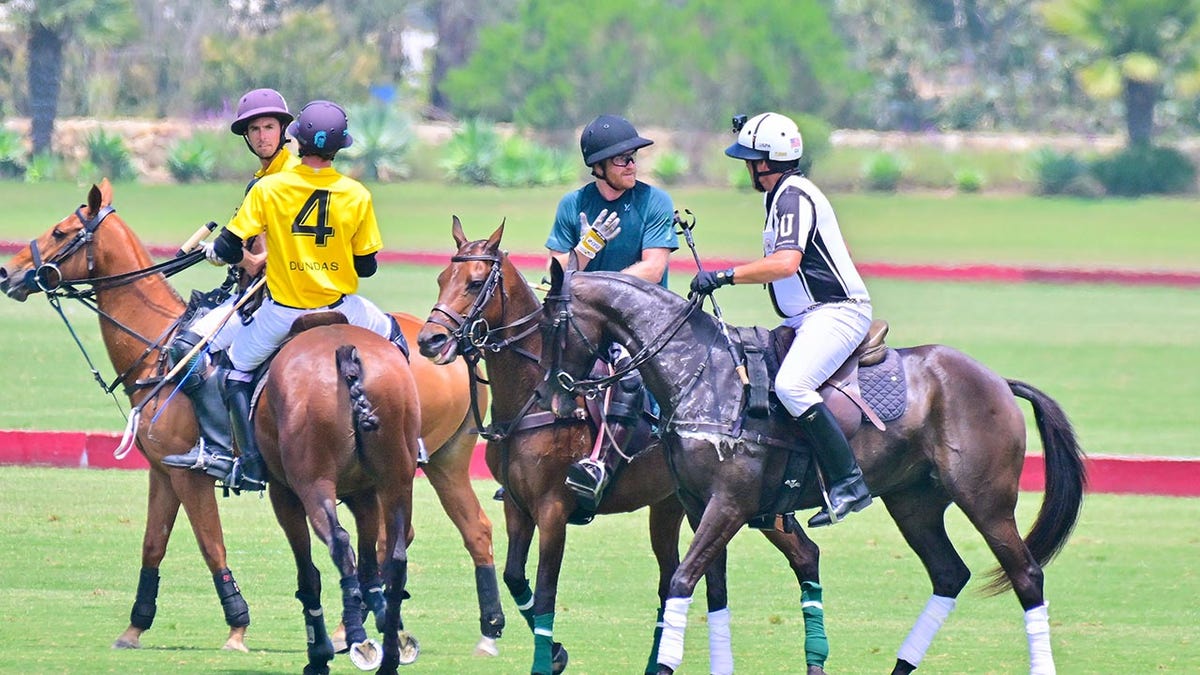 Prince Harry playing polo