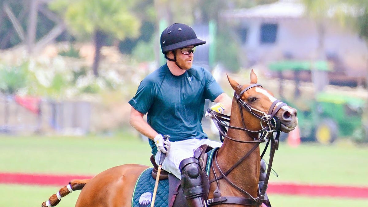 Prince Harry playing polo