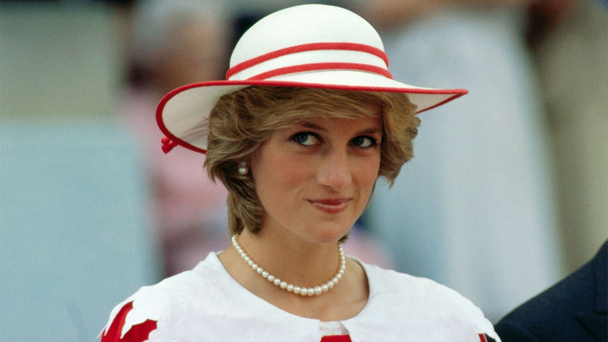 Princess Diana wearing a hat