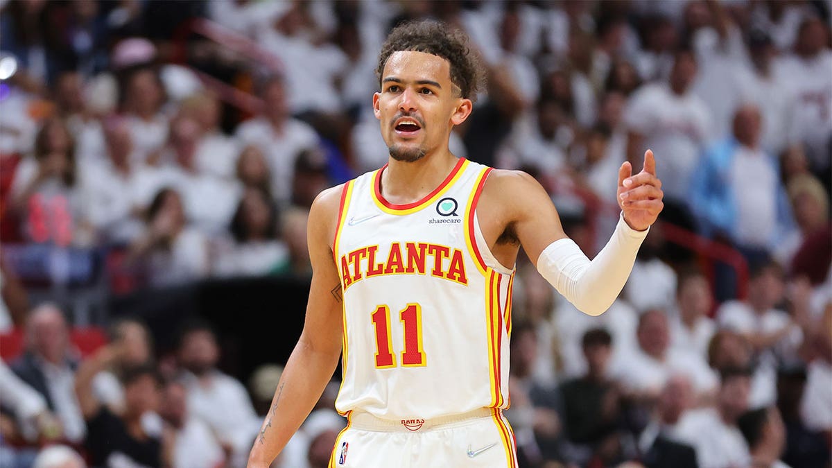 Trae Young plays for the Atlanta Hawks