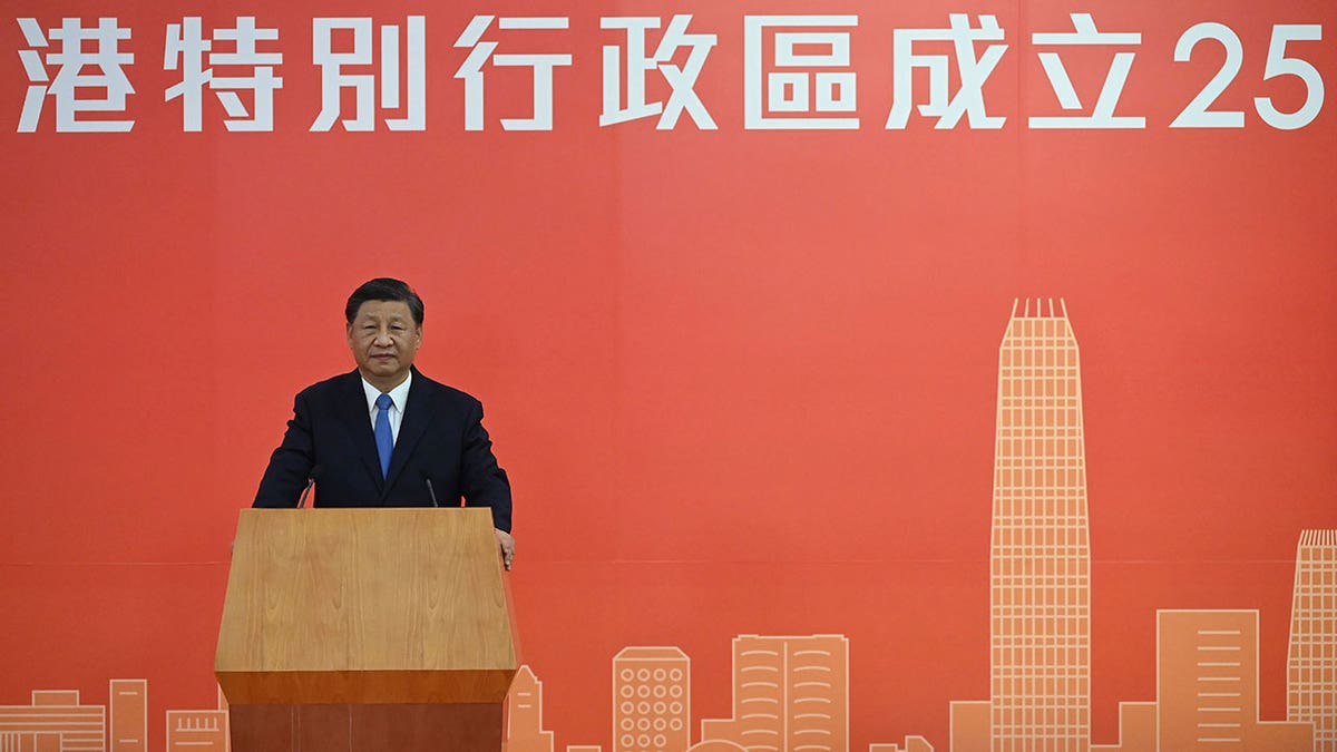 President Xi at podium