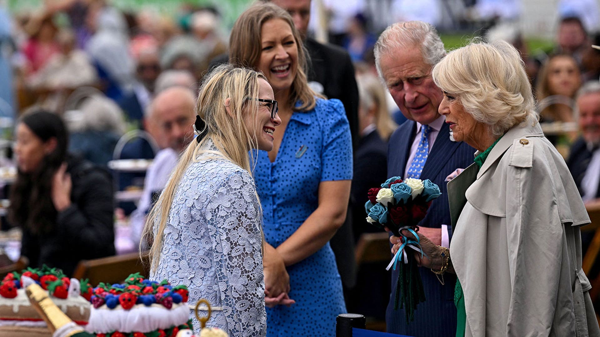 Camilla and Charles at the Oval cricket grround