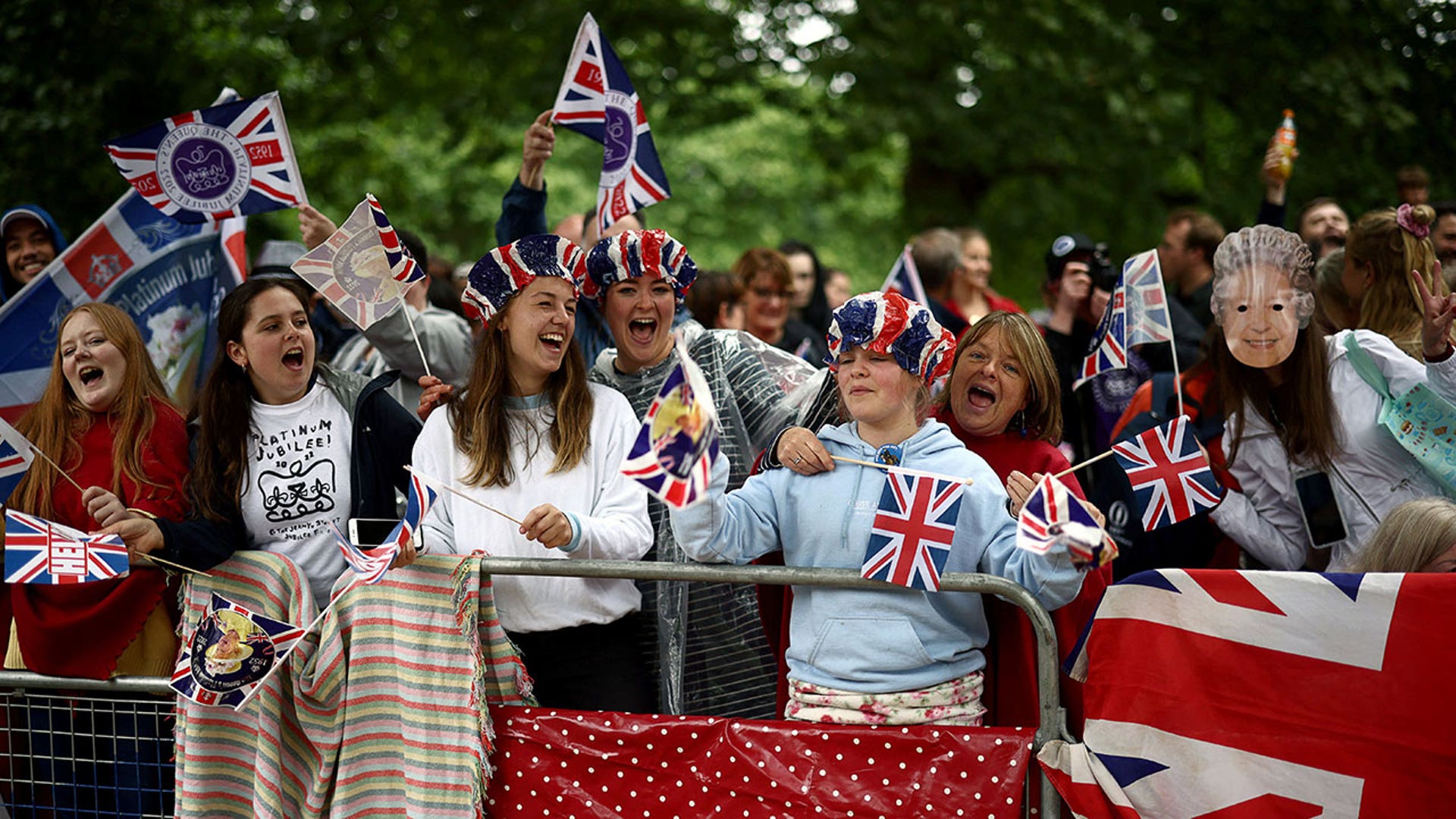 The public gathers ahead of Jubilee parade
