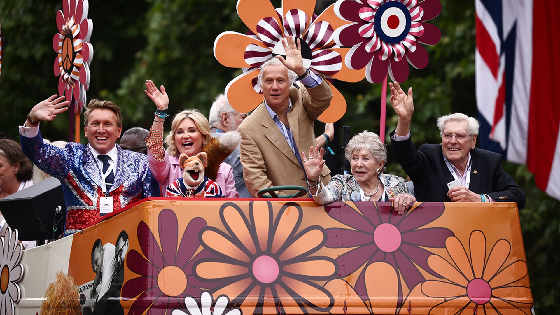 British TV personalities at Pageant