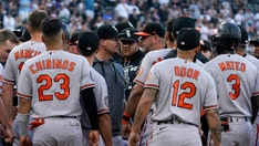Benches clear after White Sox's Michael Kopech nails Orioles' Jorge Mateo with a 99 mph fastball