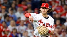 Phillies' Alec Bohm bloodied after accidentally hitting himself in face with bat in frustration