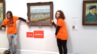 Climate activists glue hands to van Gogh painting at London museum