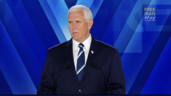 Mike Pence, visiting Iranian dissidents in Albania, calls on Biden to withdraw from nuclear talks