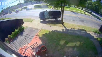 Shocking video shows car flip twice down residential street, ending high-speed police chase in New York