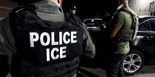 ICE agents conduct an enforcement operation in the U.S. June 2, 2022.