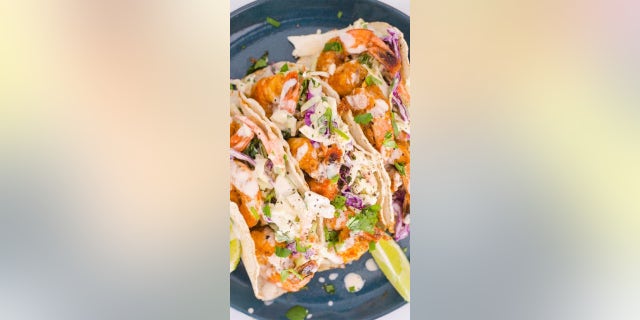 15-Minute Shrimp Tacos with Slaw from iFOODreal.com