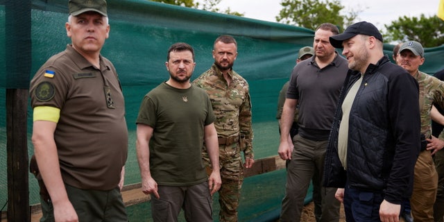 Ukraine's President Volodymyr Zelenskiy visits a training base of the National Guard, as Russia's attack on Ukraine continues, in Odesa region, Ukraine June 18, 2022.