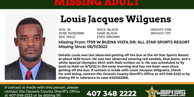 Sheriff Marcos R. Lopez and the Osceola County Sheriff’s Office are requesting help from the community to locate Louis Jacques Wilguens, last seen Saturday wearing a white Special Olympics t-shirt with Haiti written on it. 