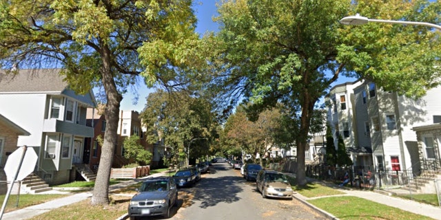 The street where Chicago robbery suspect Andre Gonzalez allegedly swung a machete at a man on June 5.