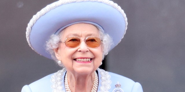 Queen Elizabeth II poses for a photo at Trooping the Colour