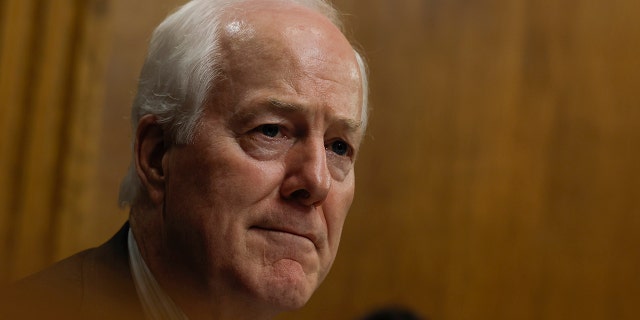 Sen. John Cornyn, R-TX, speaks during a hearing on "Protecting America's Children From Gun Violence" with the Senate Judiciary Committee at the U.S. Capitol on June 15, 2022, in Washington, DC. 