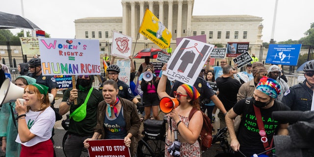 Kamala Harris suggests 'you don't have to change your faith' to agree with Democrats on abortion 2 WASHINGTON DC - JUNE 23: In the Supreme Court on Thursday morning ahead of a possible announcement on Dobbs v. jackson