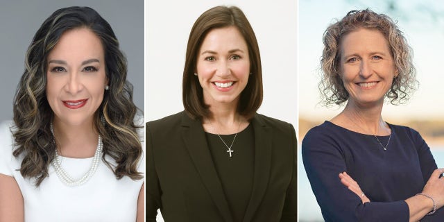 Winning For Women has endorsed candidates like, from left, Texas' Monica De La Cruz, Alabama's Katie Britt and Virginia's Jen Kiggans.