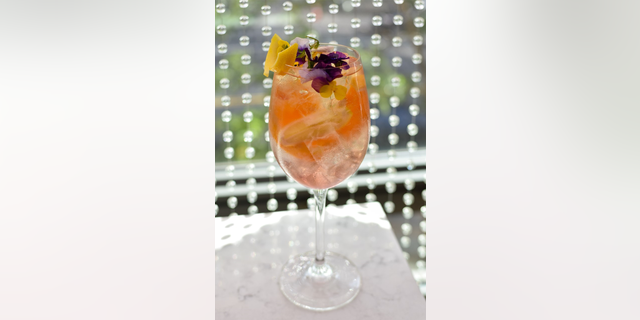 This lovely Rosé All Day cocktail comes from ATRIO, which is located inside the Conrad New York Downtown.