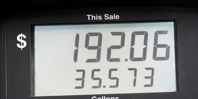 A diesel pump displays a sale totaling $192.06 at a gas station Thursday, June 9, 2022, in Salt Lake City. (AP Photo/Rick Bowmer)