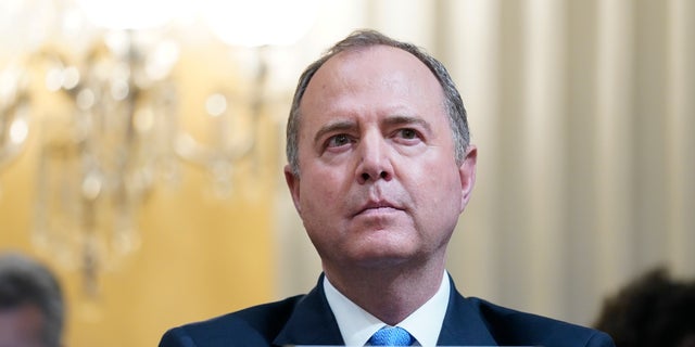 Rep. Adam Schiff, D-Calif., listens as the House select committee investigating the Jan. 6 attack on the U.S. Capitol holds its first public hearing to reveal the findings of a year-long investigation, on Capitol Hill, Thursday, June 9, 2022, in Washington. 